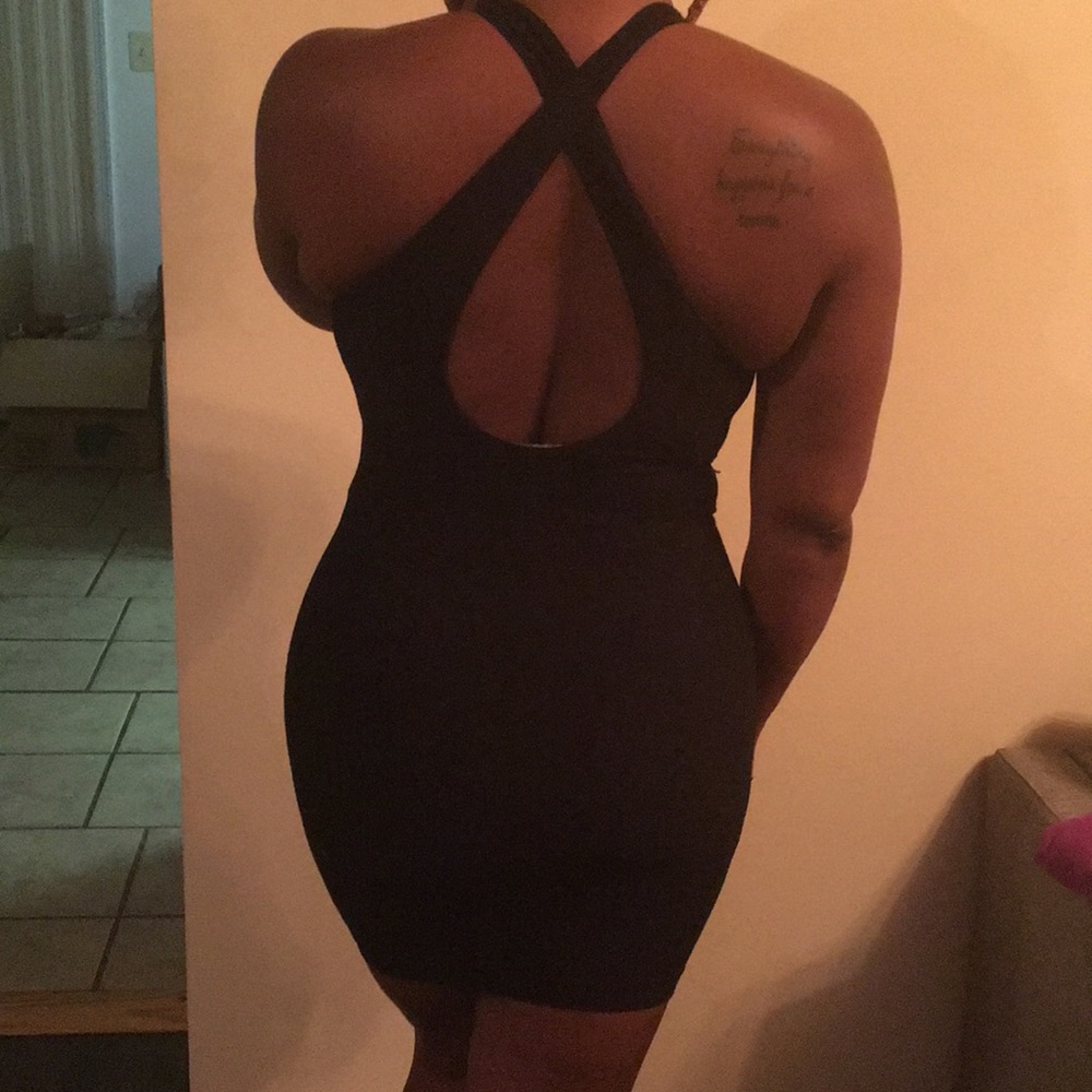 bebe Aztec Studded Mini Bodycon Dress